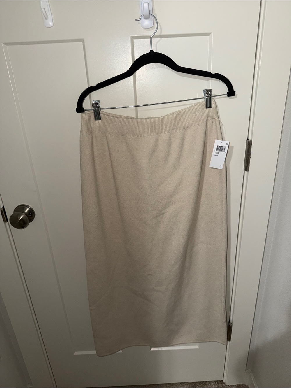 NWT Laurel Grey  Beige Sweater Knit Midi Skirt MS5